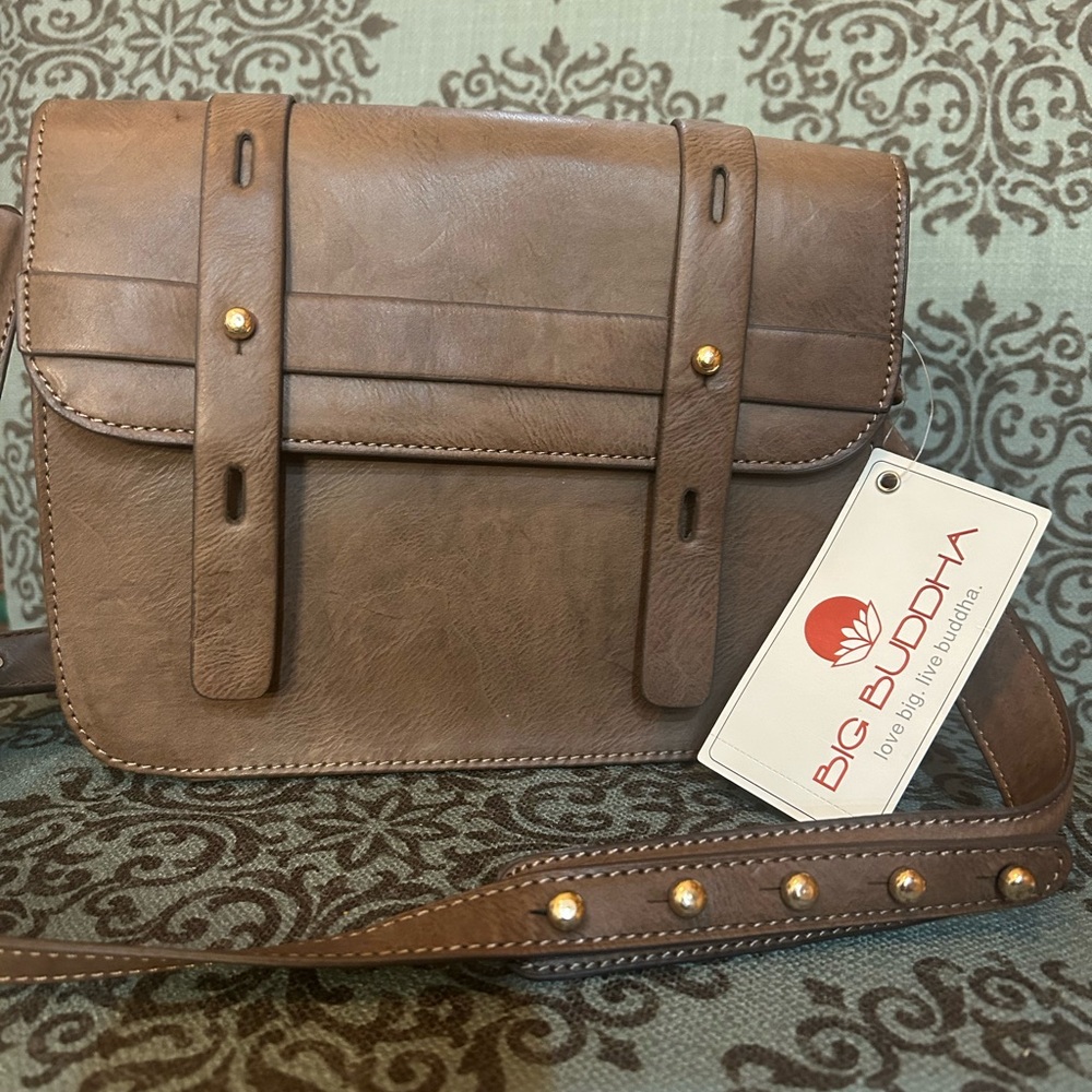NWT Big Buddha Brown crossbody purse bag
